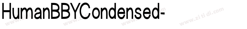 HumanBBYCondensed字体转换