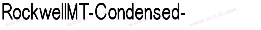 RockwellMT-Condensed字体转换
