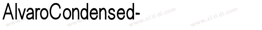 AlvaroCondensed字体转换