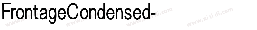 FrontageCondensed字体转换