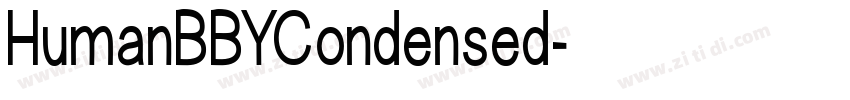 HumanBBYCondensed字体转换