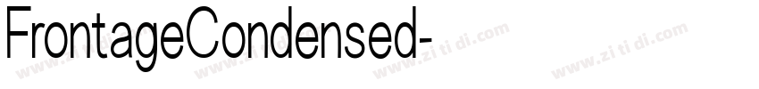 FrontageCondensed字体转换