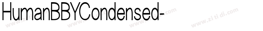 HumanBBYCondensed字体转换