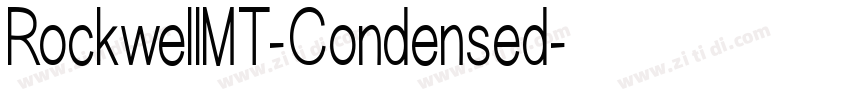 RockwellMT-Condensed字体转换