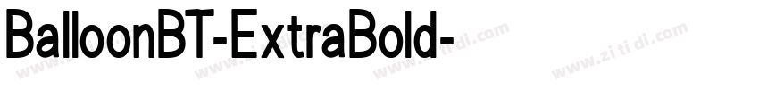 BalloonBT-ExtraBold字体转换