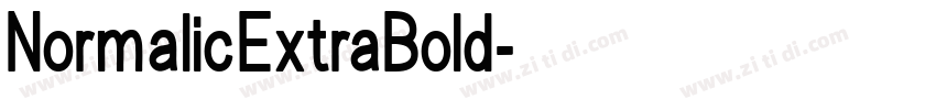 NormalicExtraBold字体转换