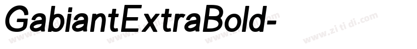GabiantExtraBold字体转换