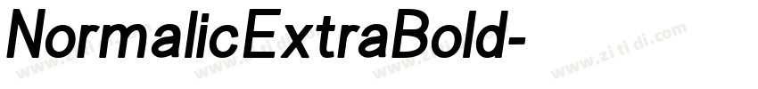 NormalicExtraBold字体转换