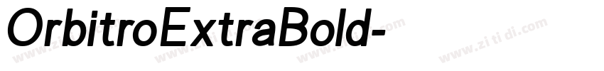 OrbitroExtraBold字体转换