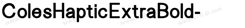 ColesHapticExtraBold字体转换