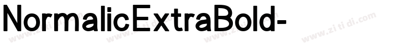 NormalicExtraBold字体转换