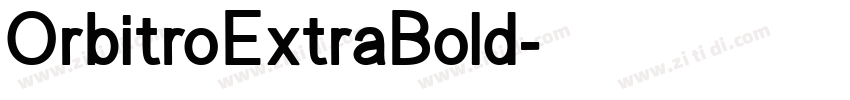 OrbitroExtraBold字体转换
