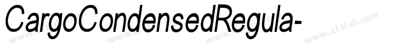 CargoCondensedRegula字体转换