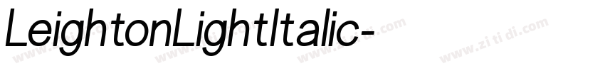 LeightonLightItalic字体转换