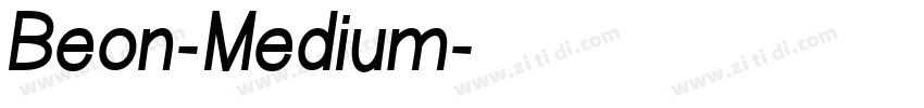 Beon-Medium字体转换