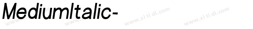 MediumItalic字体转换