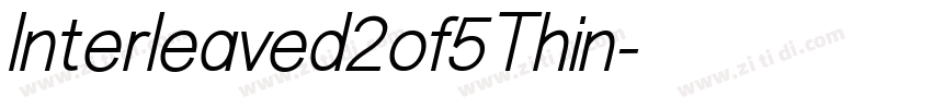 Interleaved2of5Thin字体转换