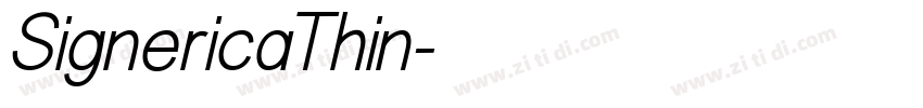 SignericaThin字体转换
