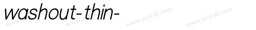 washout-thin字体转换