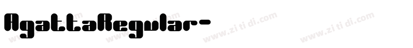 AgattaRegular字体转换
