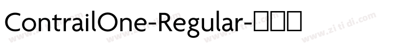 ContrailOne-Regular字体转换
