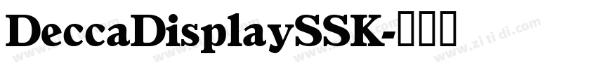 DeccaDisplaySSK字体转换