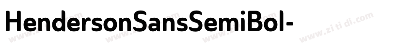 HendersonSansSemiBol字体转换