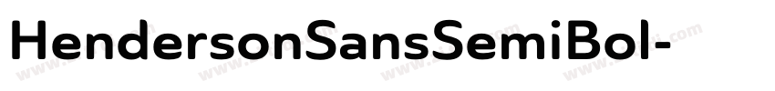HendersonSansSemiBol字体转换