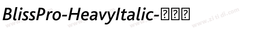 BlissPro-HeavyItalic字体转换