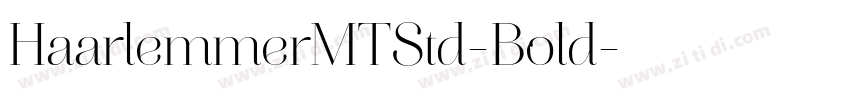 HaarlemmerMTStd-Bold字体转换