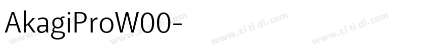 AkagiProW00字体转换
