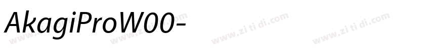 AkagiProW00字体转换