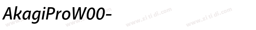 AkagiProW00字体转换