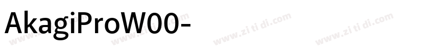 AkagiProW00字体转换