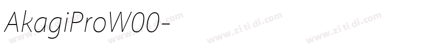 AkagiProW00字体转换