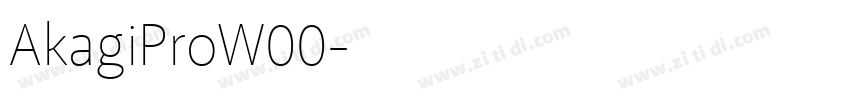 AkagiProW00字体转换