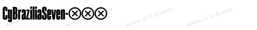 CgBraziliaSeven字体转换