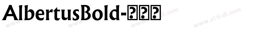 AlbertusBold字体转换