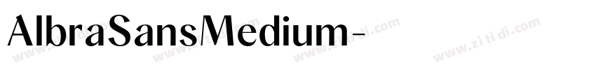 AlbraSansMedium字体转换