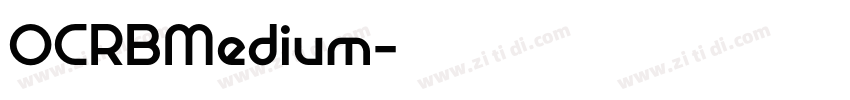 OCRBMedium字体转换
