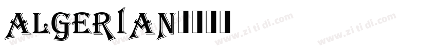 Algerian字体转换