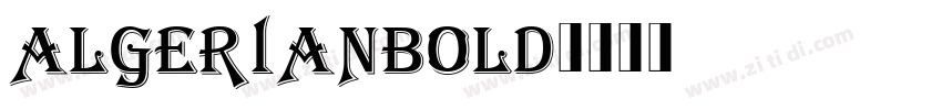 AlgerianBold字体转换