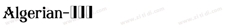 Algerian字体转换
