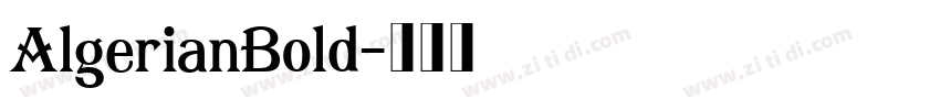 AlgerianBold字体转换