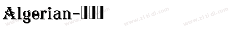 Algerian字体转换