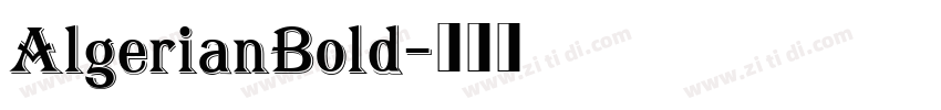 AlgerianBold字体转换