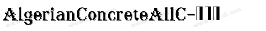 AlgerianConcreteAllC字体转换
