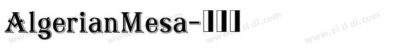 AlgerianMesa字体转换