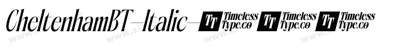 CheltenhamBT-Italic字体转换