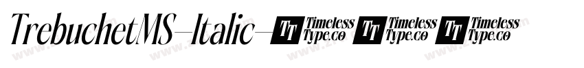 TrebuchetMS-Italic字体转换